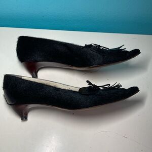 Angelo Figus Kitten Heel Pony Hair Heels 8.5
